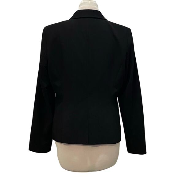 CALVIN KLEIN Black Blazer Two Button Closure SIZE 10 Office Work Career School - Picture 4 of 6